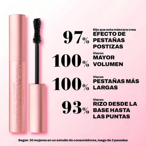 Máscara de Pestañas Too Faced Better Than Sex Voluminizadora Rosa 8ml