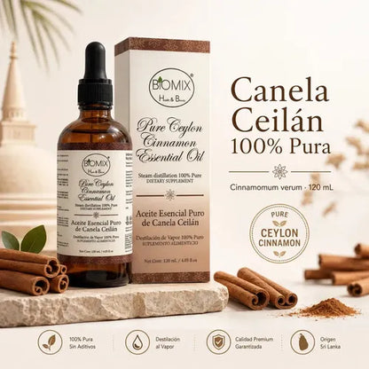 Aceite Esencial de Canela Ceylon 120ml — Grado Alimenticio