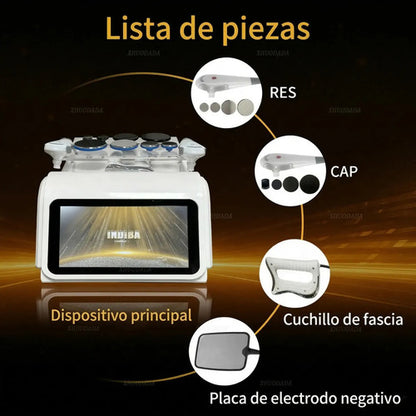 Equipo de Diatermia 448KPR Pro — Tecarterapia 448 kHz, 3 Modos CAP RES y Cuchillo de Fascia, 500 W — Blanco o Negro | GSCOM