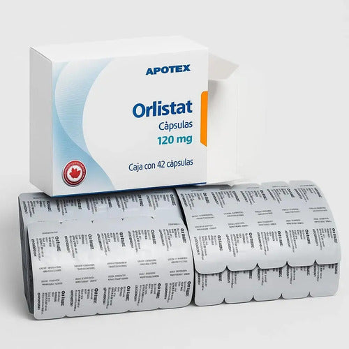 Orlistat 120 mg Apotex caja con 42 capsulas