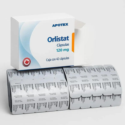 Orlistat 120 mg Apotex caja con 42 capsulas
