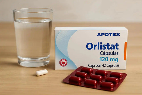 Orlistat 120 mg Apotex caja con 42 capsulas