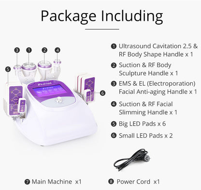 Cavitación 30K S Shape 5 en 1 Profesional — GSCOM