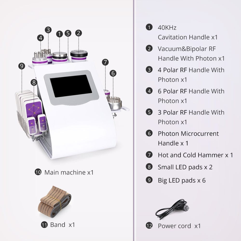 Cavitador 9 en 1 40K con Radiofrecuencia y Vacuum — GSCOM