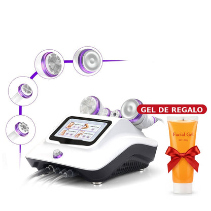 Radiofrecuencia 4 en 1 Cavitación 30K Ultra Pro, Vacuum, EMS y Electroporador Facial-Corporal — Cavitación 30K, RF y Vacuum + Gel de Regalo | GSCOM