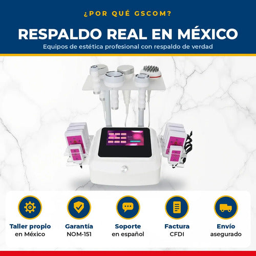 Equipo 7 en 1 Radiofrecuencia y Cavitación 5D 120K con Lipol