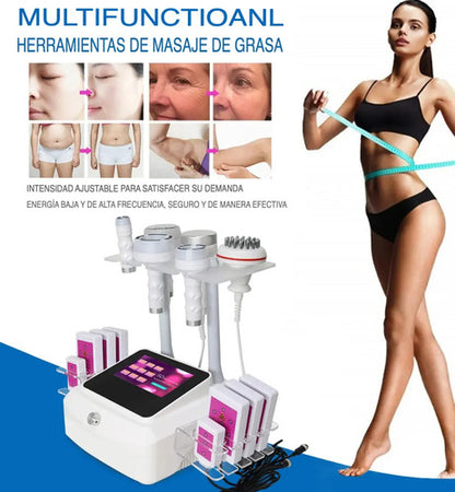 Equipo 7 en 1 Radiofrecuencia y Cavitación 5D 120K con Lipol