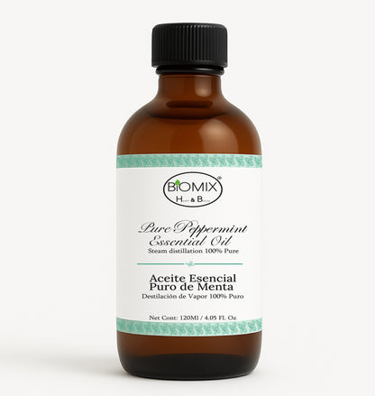 Aceite Esencial  100% Puro de Menta – Grado Alimenticio y Terapéutico 4 FL OZ / 120 ml