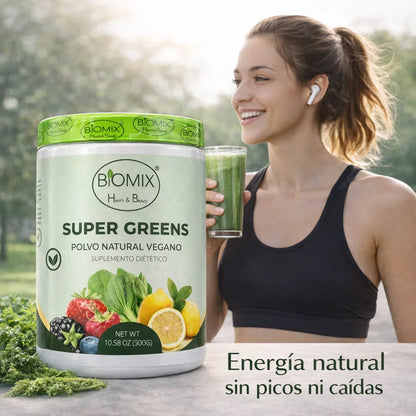 Super Greens Superfood Powder with Probiotics, Antioxidants, Fiber, and Enzymes for Making Sugar-Free and Gluten-Free Shakes (60 Servings)