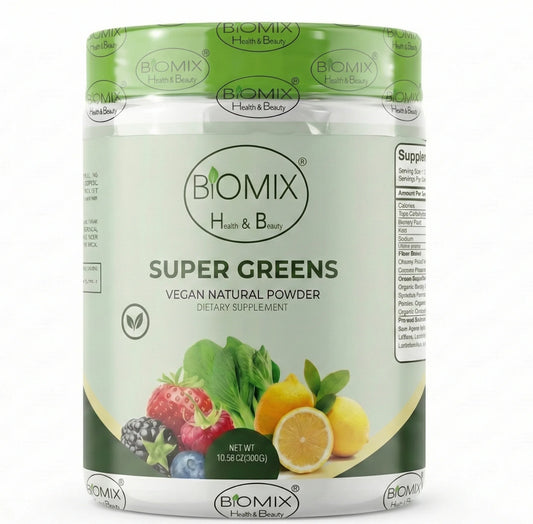 Super Greens Superfood Powder with Probiotics, Antioxidants, Fiber, and Enzymes for Making Sugar-Free and Gluten-Free Shakes (60 Servings)