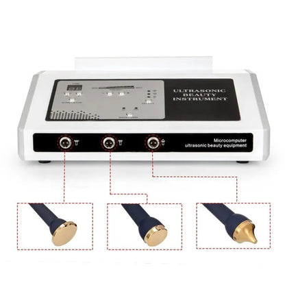 Ultrasonido Facial Profesional 1 MHz Cosmético 3 Cabezales —