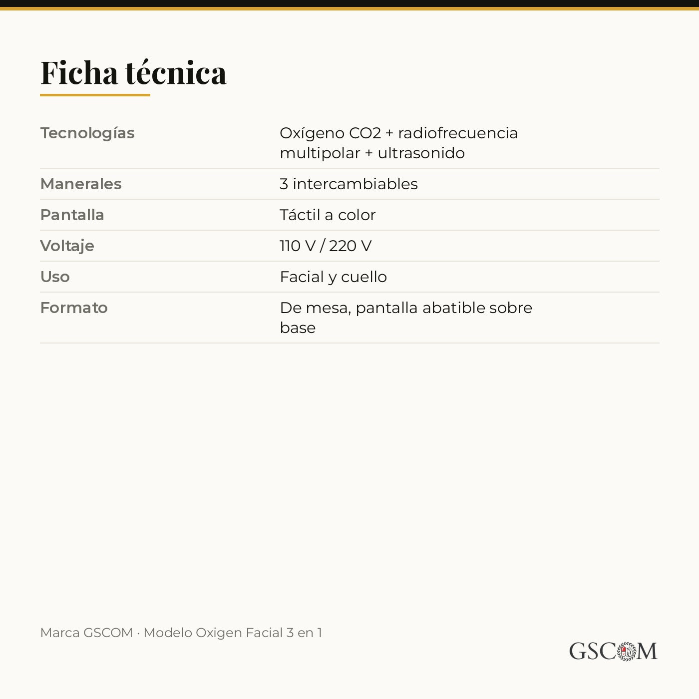 Oxigen Facial 3 en 1 — Oxígeno CO2, Radiofrecuencia Multipolar y Ultrasonido