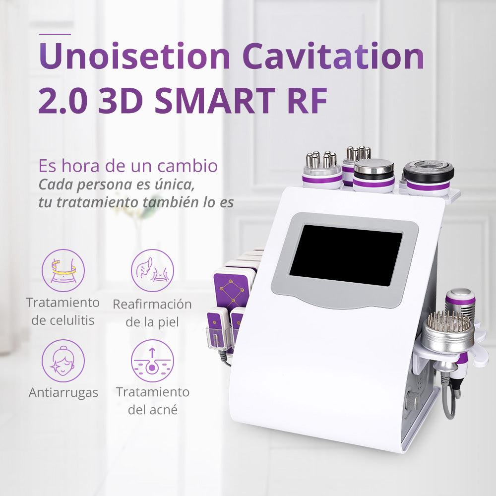 Equipo Multifuncional Radiofrecuencia 9 Funciones en 1 con Cavitación 2.0 Avanzada de 40K , Martillo, Vacum, Lipolaser 8 manerales Robustos