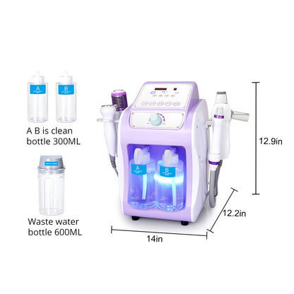 Equipo Profesional de Limpieza Facial 6 en 1  Hydrodermoabrasión, Peeling Ultrasónico, Martillo Frío-Calor, BIO, Spray Atomizador y Radiofrecuencia Facial Reafirmante