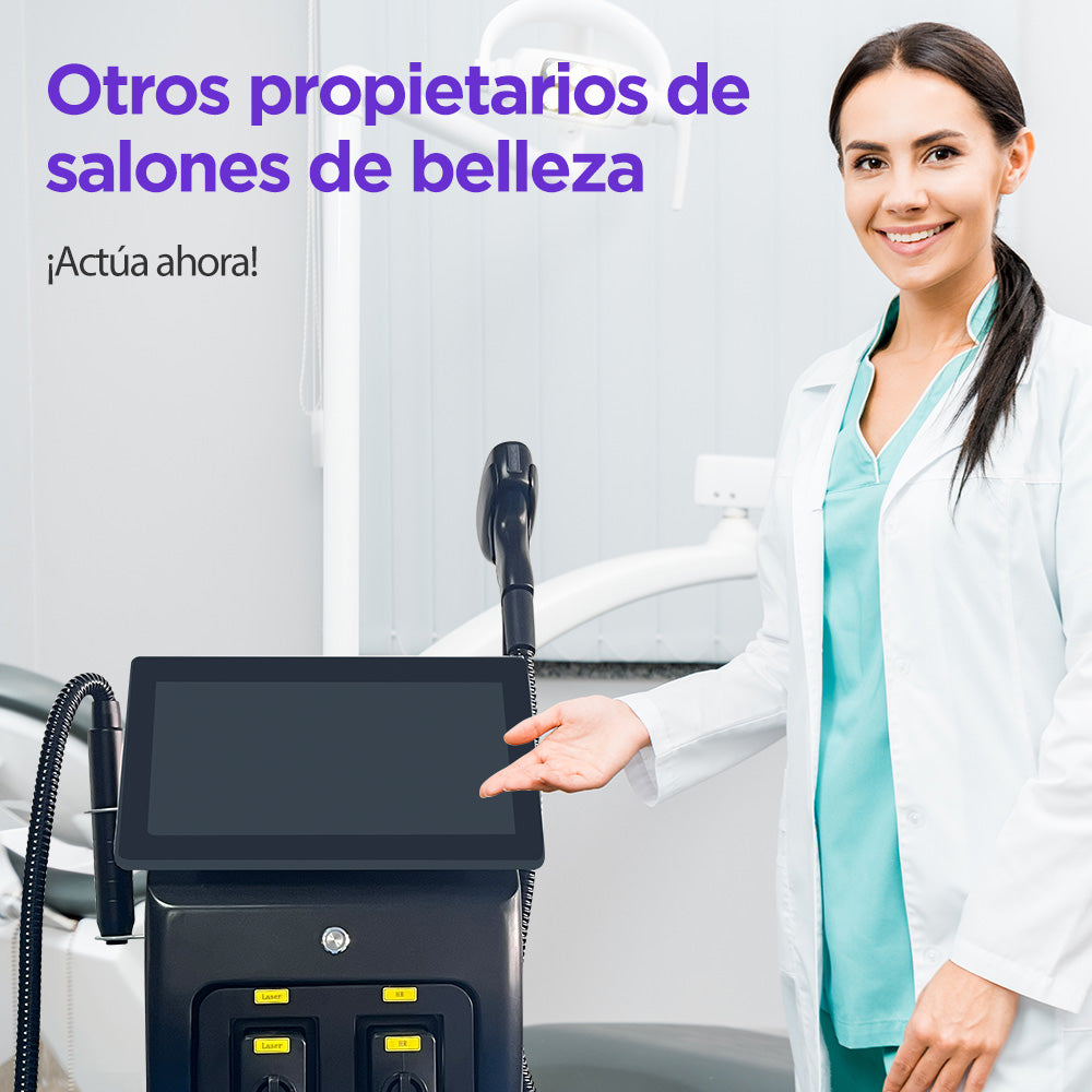 Equipo Láser Profesional HR-AS23 para Depilación Definitiva, Rejuvenecimiento Facial, Eliminación de Arrugas, Acné, Manchas, Tatuajes y Vello no Deseado