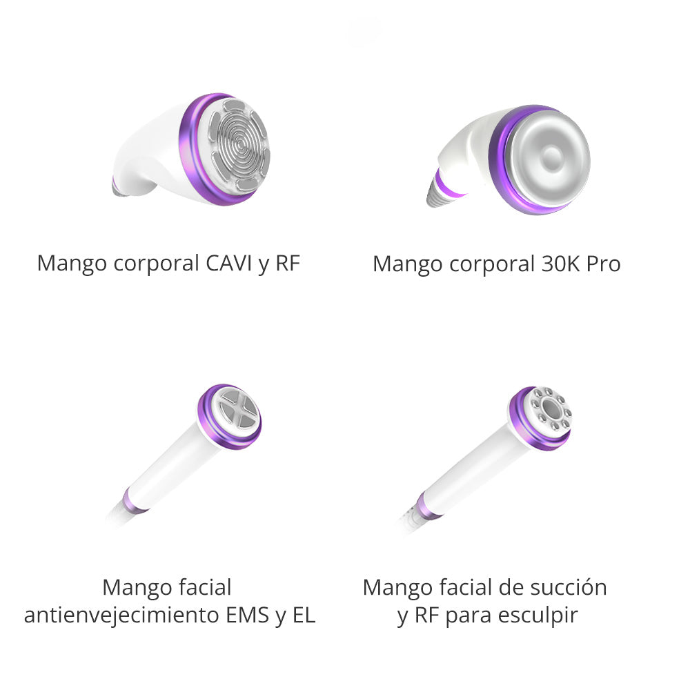 Radiofrecuencia 4 en 1 Cavitación 30K Ultra Pro, Vacuum, EMS y Electroporador Facial-Corporal
