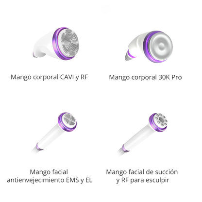 Radiofrecuencia 4 en 1 Cavitación 30K Ultra Pro, Vacuum, EMS y Electroporador Facial-Corporal
