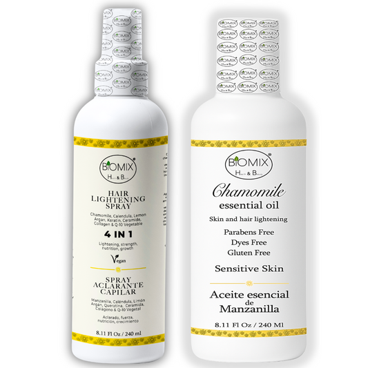 Biomix Clarifying Spray + Chamomile Oil 240ml | Shiny Hair, Nourishment, and Professional Care | Vegan and Paraben-Free 