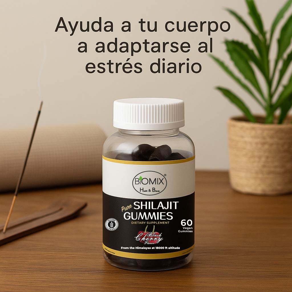 Gomitas de Shilajit Puro del Himalaya Premium a 18000 Pies de Altitud,  Veganas, Sin Gluten, Sin azúcares añadidas 30 Servicios