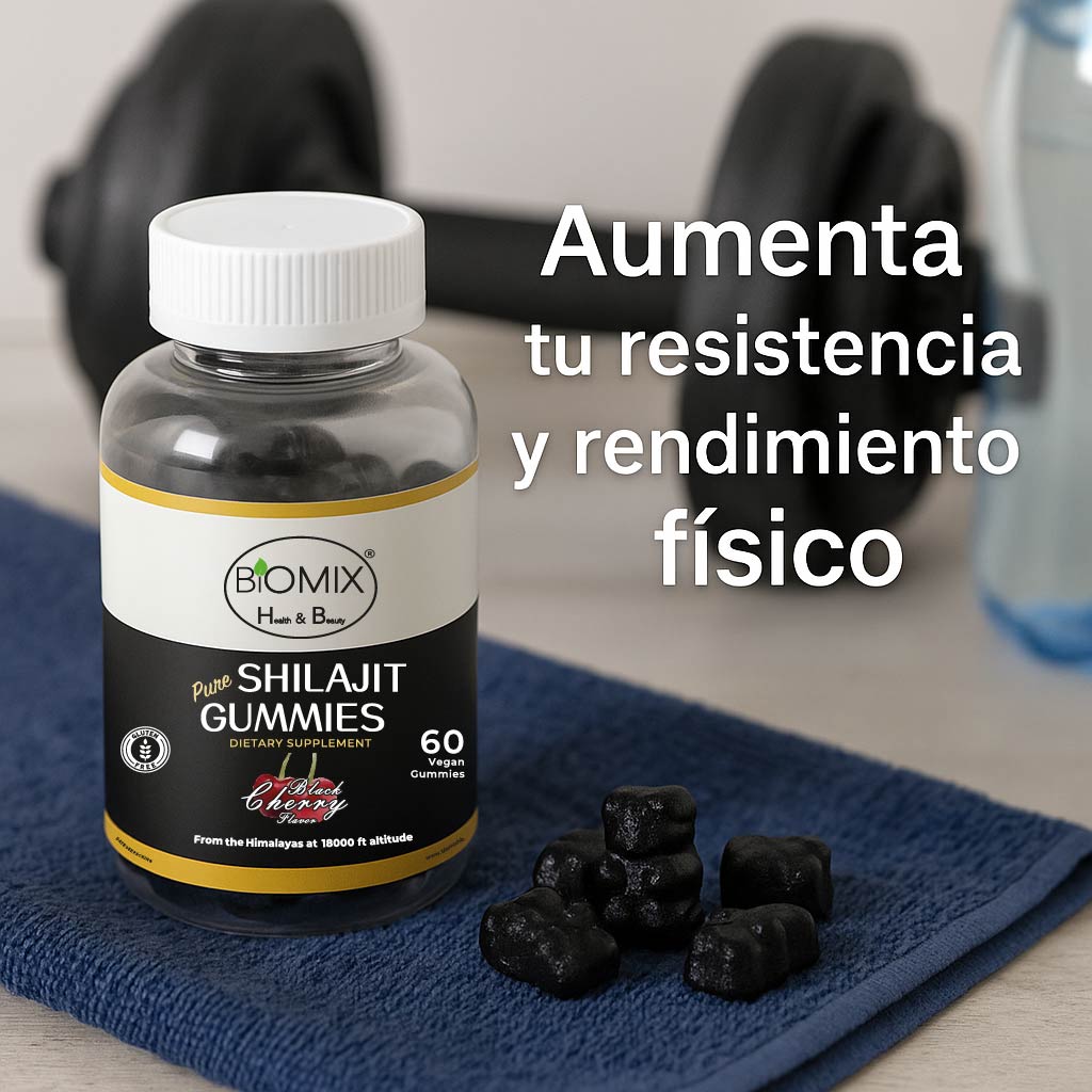 Gomitas de Shilajit Puro del Himalaya Premium a 18000 Pies de Altitud,  Veganas, Sin Gluten, Sin azúcares añadidas 30 Servicios