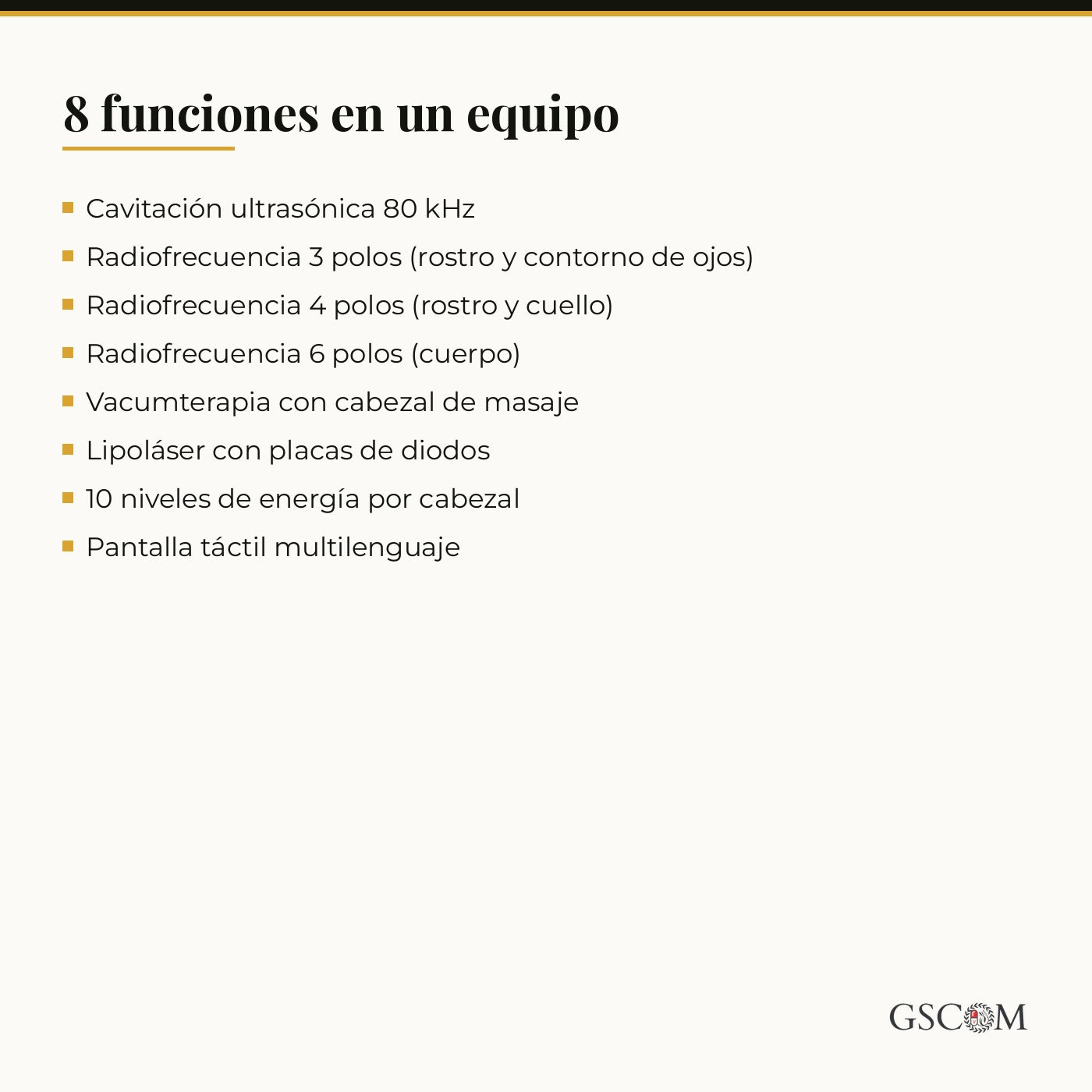 Cavitación 80K 6 en 1 Profesional — RF 3, 4 y 6 Polos, Vacumterapia y Lipoláser