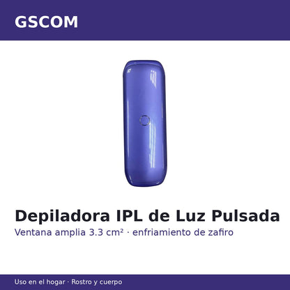 Depiladora IPL Luz Pulsada 5 Niveles - Rostro y Cuerpo - Morada - GSCOM