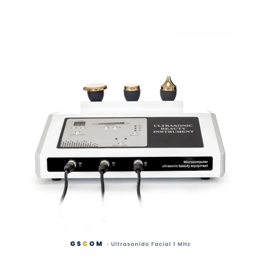 Ultrasonido Facial Profesional 1 MHz Cosmético 3 Cabezales — Rostro y Cuerpo | GSCOM