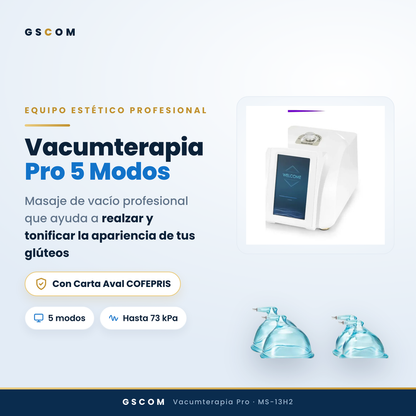Vacumterapia Pro con 5 Modos y Pantalla Táctil - Realzador Profesional de Glúteos