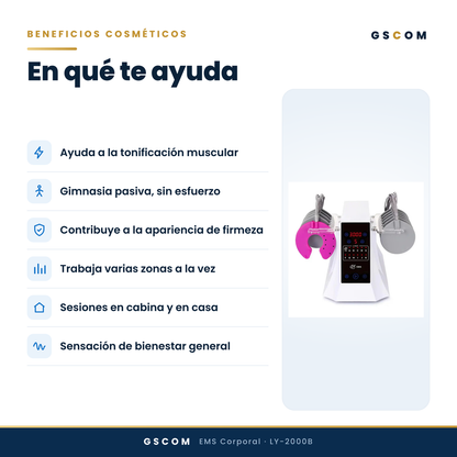 Equipo EMS Profesional Microcorriente Modelado Corporal Abdomen Brazos Glúteos Piernas Senos Reafirmante