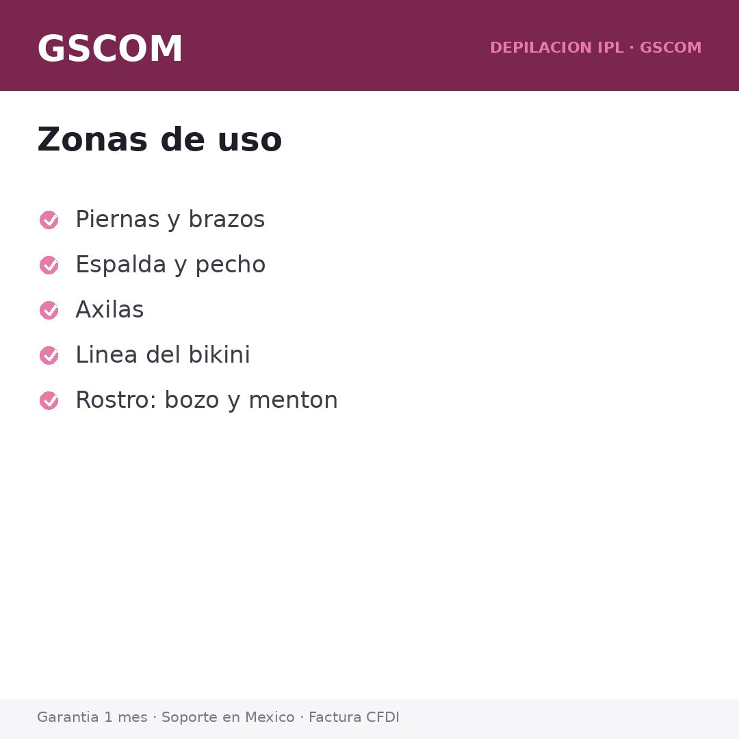 Depiladora IPL Luz Pulsada 999,999 Disparos - Rostro y Cuerpo - GSCOM