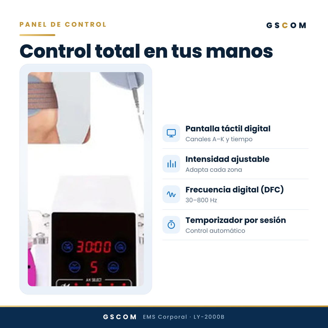 Equipo EMS Profesional Microcorriente Modelado Corporal Abdomen Brazos Glúteos Piernas Senos Reafirmante