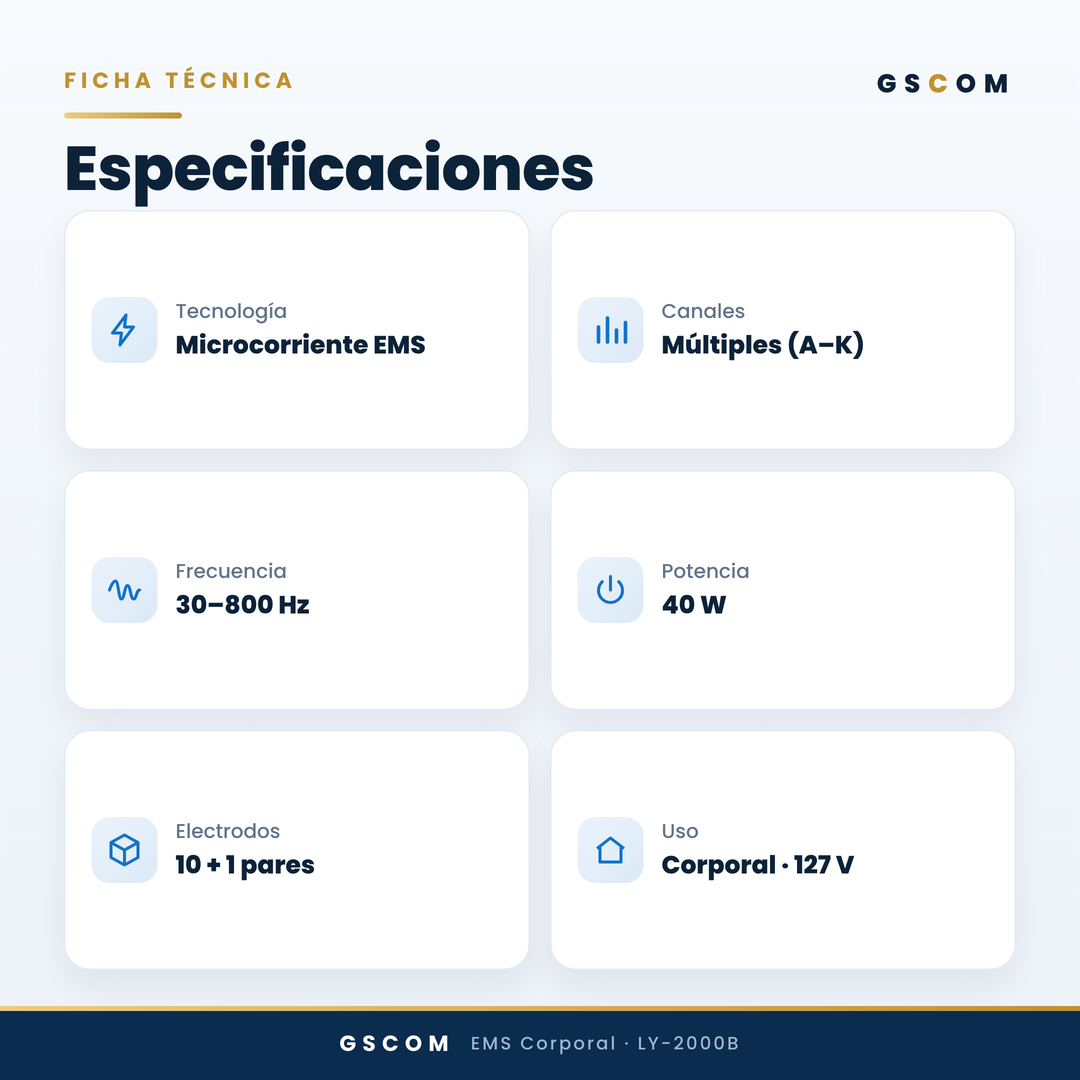 Equipo EMS Profesional Microcorriente Modelado Corporal Abdomen Brazos Glúteos Piernas Senos Reafirmante