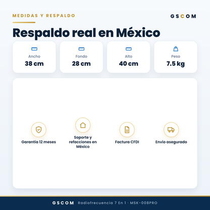 Equipo 7 en 1 Radiofrecuencia y Cavitación 5D 120K con Lipoláser Profesional — Facial y Corporal | GSCOM