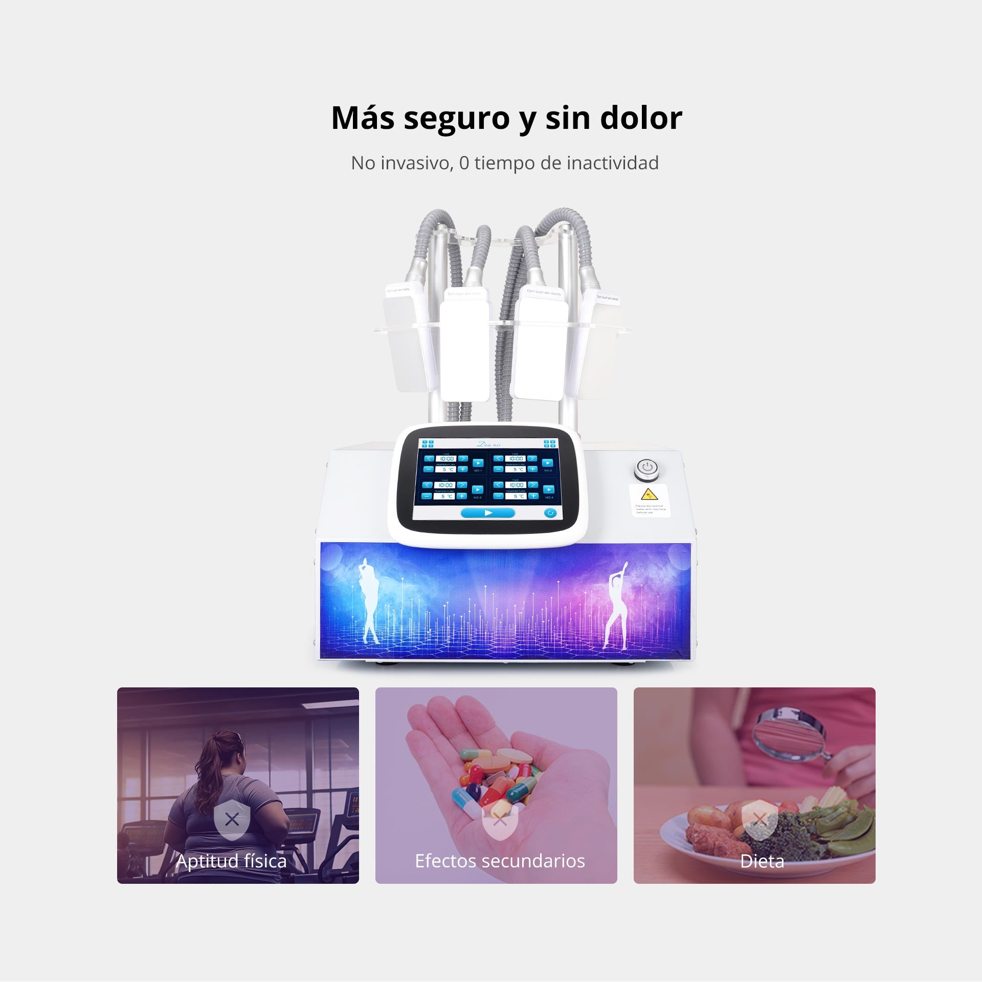 Criolipólisis Profesional 4 Cabezales – Reducción de Grasa, Modelado y Definición Corporal