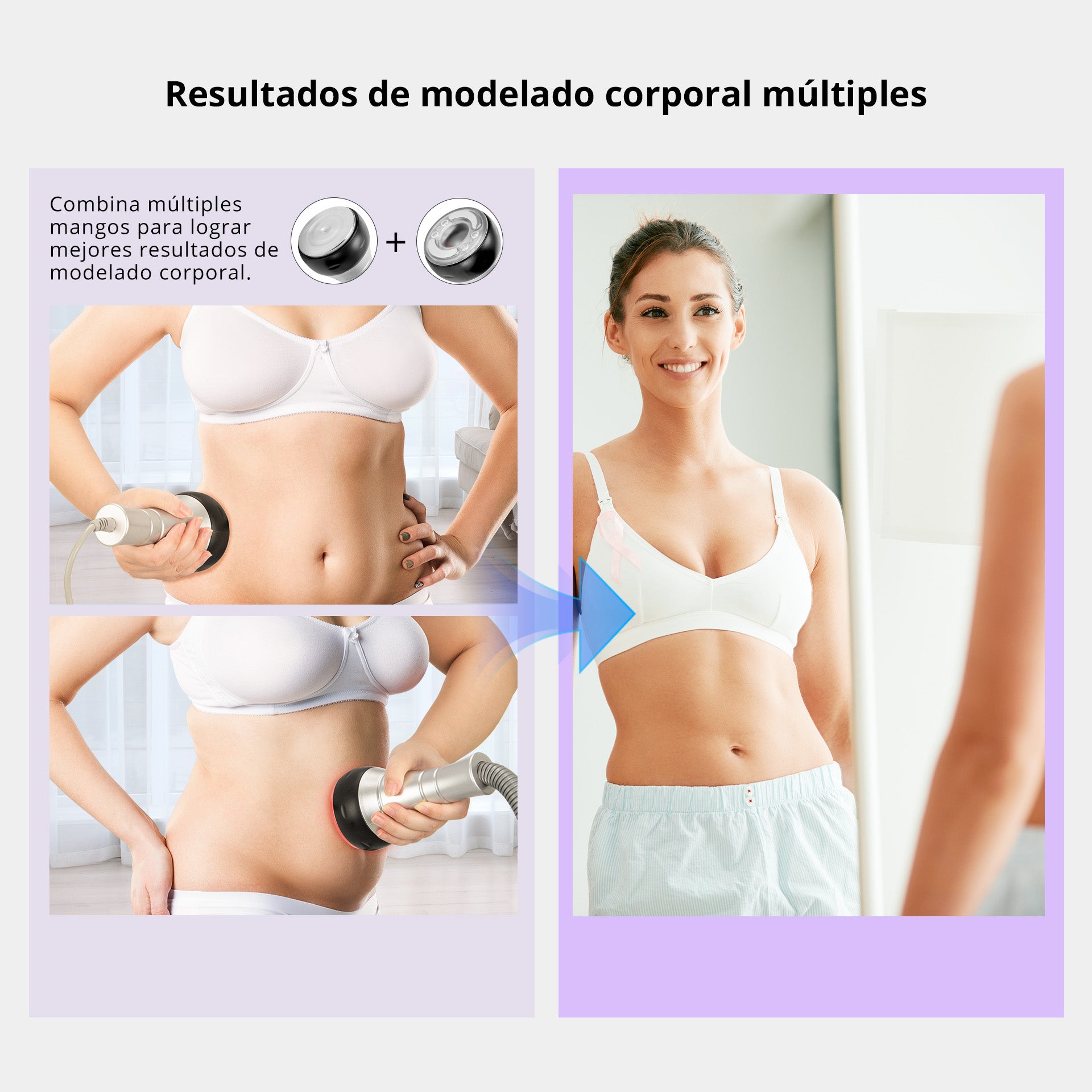 Equipo Estético Profesional 6 en 1 con Cavitación 80K, Vacuum RF, LipoLáser 635 nm, RF Facial y Corporal, Ojos RF