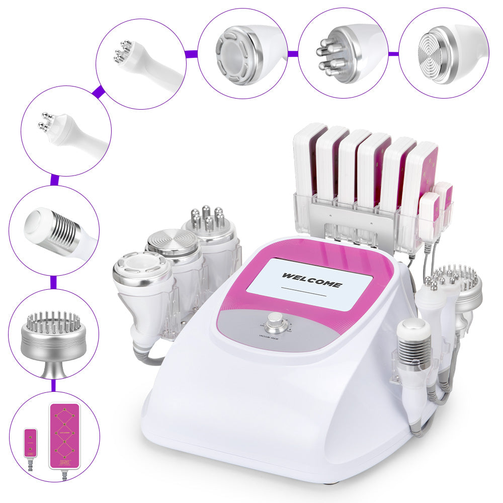 Multifunctional Radiofrequency Pro 9 in 1 Cavitation 40K, Cold/Hot RF, BIO+LED, Vacuum, Lipo Laser, Facial and Body Lifting