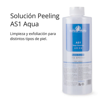 Set Aqua Peeling Profesional Original para Hydra Facial, dermoabrasión ◾Soluciones AS1 + SA2 + AO3 (400 ml)  – Rejuvenece • Hidrata • Purifica