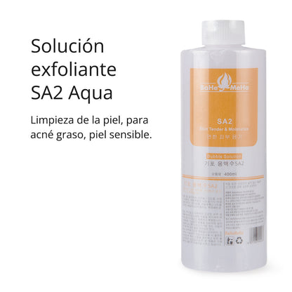 Set Aqua Peeling Profesional Original para Hydra Facial, dermoabrasión ◾Soluciones AS1 + SA2 + AO3 (400 ml)  – Rejuvenece • Hidrata • Purifica