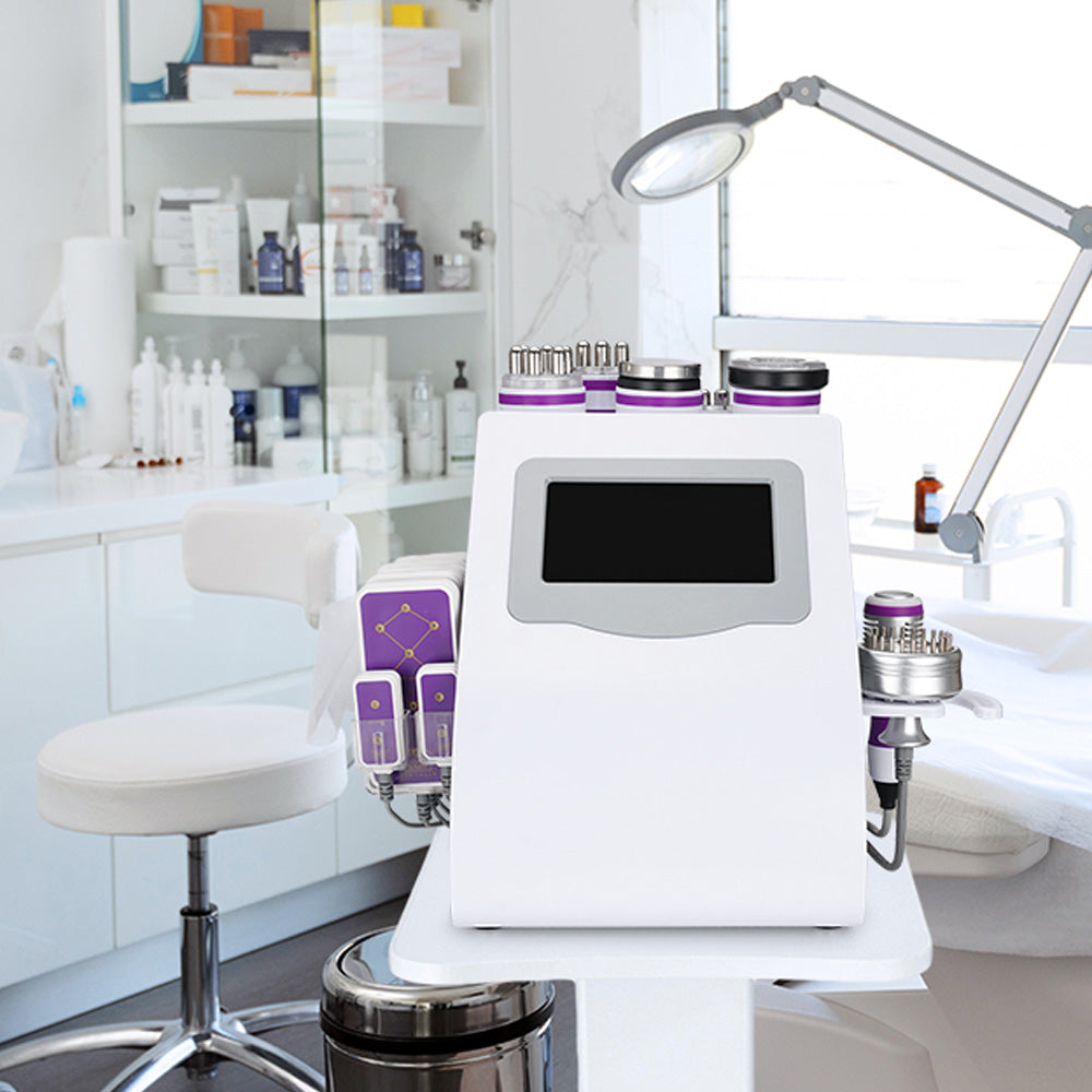 Multifuncional 6 en 1 de Cavitación Ultrasónica 40K, Radiofrecuencia, Vacum y Lipolaser de Alta Precisión